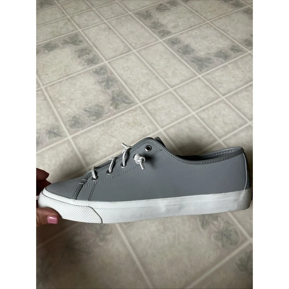Sperry Top-Sider Crest Vibe Gray Leather Sneakers Women's Size 11‎ Boat Shoes